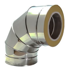 Dubultsienu izolētā dūmvada līkums 90&deg; &Oslash;110/200 - IK110-90