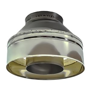 Dubultsienu izolētā dūmvada konuss / adapteris uz viensienu &Oslash;400/500 - IU400