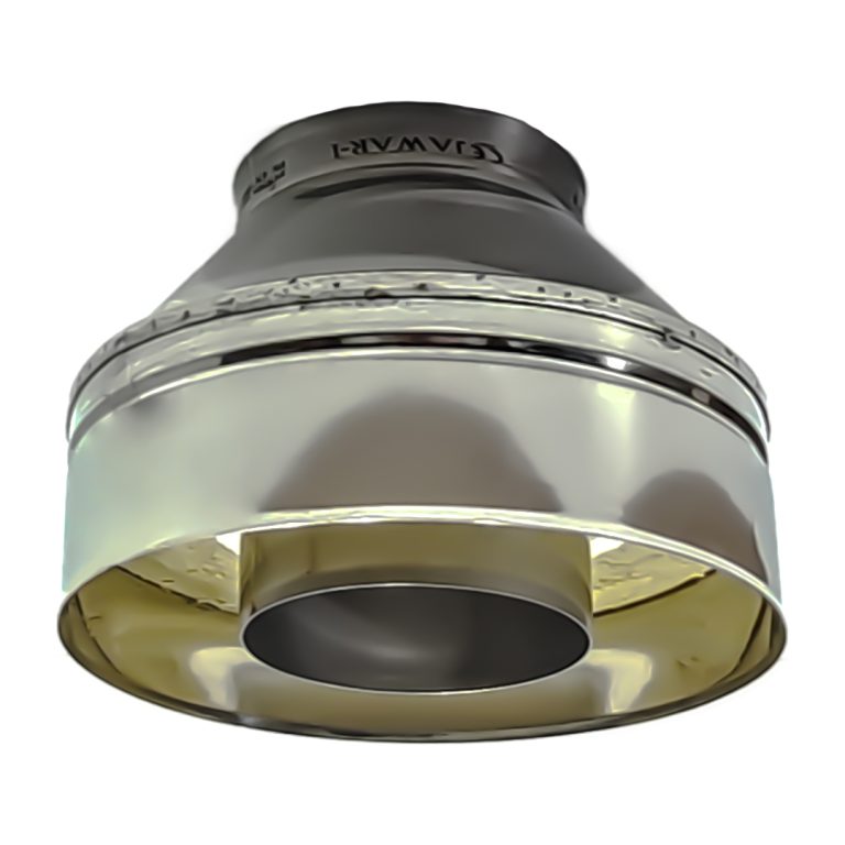 Dubultsienu izolētā dūmvada konuss / adapteris uz viensienu &Oslash;130/225 (1mm) &ndash; IUK130