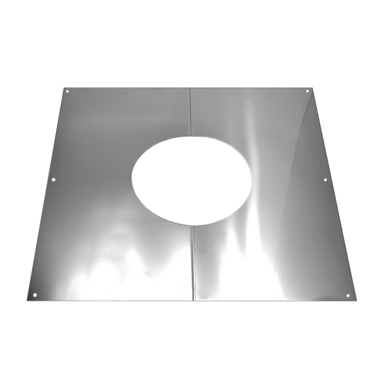 Dubultsienu izolētā dūmvada divdaļīgā sienas nosedze &Oslash;500, taisnstūra &ndash; WRKNL500-800X800