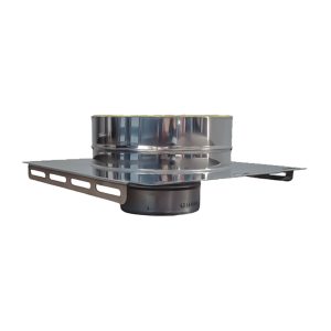 Dubultsienu izolētā dūmvada sienas & bāzes konsole &Oslash;500/600 ar pāreju uz viensienu &Oslash;500 - IPP500