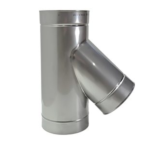Skursteņa čaulas t-gabals 45&deg; &Oslash;150 ar &Oslash;130 izeju (1mm) - WTRK150/130-45