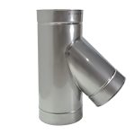 Skursteņa čaulas t-gabals 45&deg; &Oslash;160 ar &Oslash;150 izeju &ndash; WTR160/150-45
