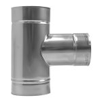 Skursteņa čaulas t-gabals 90&deg; &Oslash;180 ar &Oslash;250 izeju &ndash; WTR180/250-90