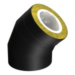 Smooth dubultsienu dūmvada līkums 45&deg; &Oslash;200/300 &ndash; IKSM200-45