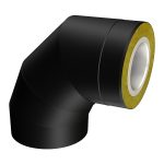 Smooth dubultsienu dūmvada līkums 90&deg; &Oslash;130/225 &ndash; IKSM130-90