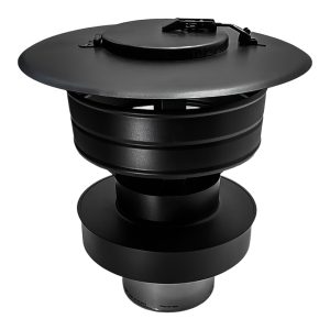 Smooth dubultsienu dūmvada aug&scaron;ējais adapteris ar jumtiņu un revīziju &Oslash;130/225 - INDSMR130
