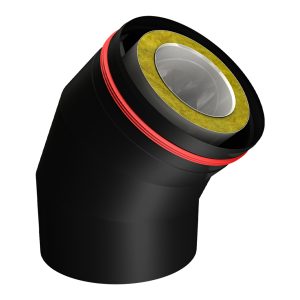 Aero trīssienu dūmvada līkums 45&deg; &Oslash;130/250 - AEKM130-45